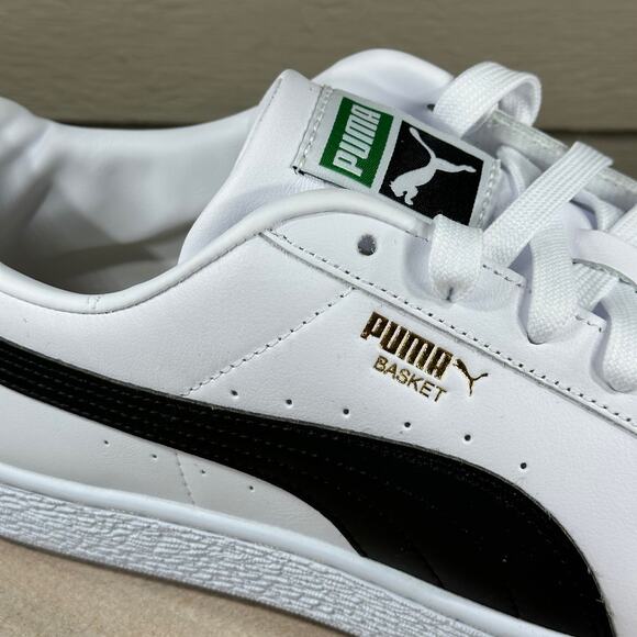 Puma Classic XXI Mens Sneakers Size 13 White Black Accent Low Top Court Low Top - Picture 3 of 15